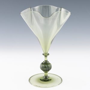 James Powell Whitefriars Wavy Rim Vase c1890
