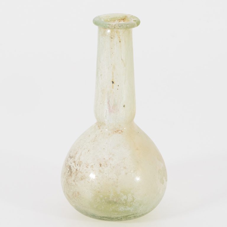Roman Glass Flask with Bulbous Body AD100-300