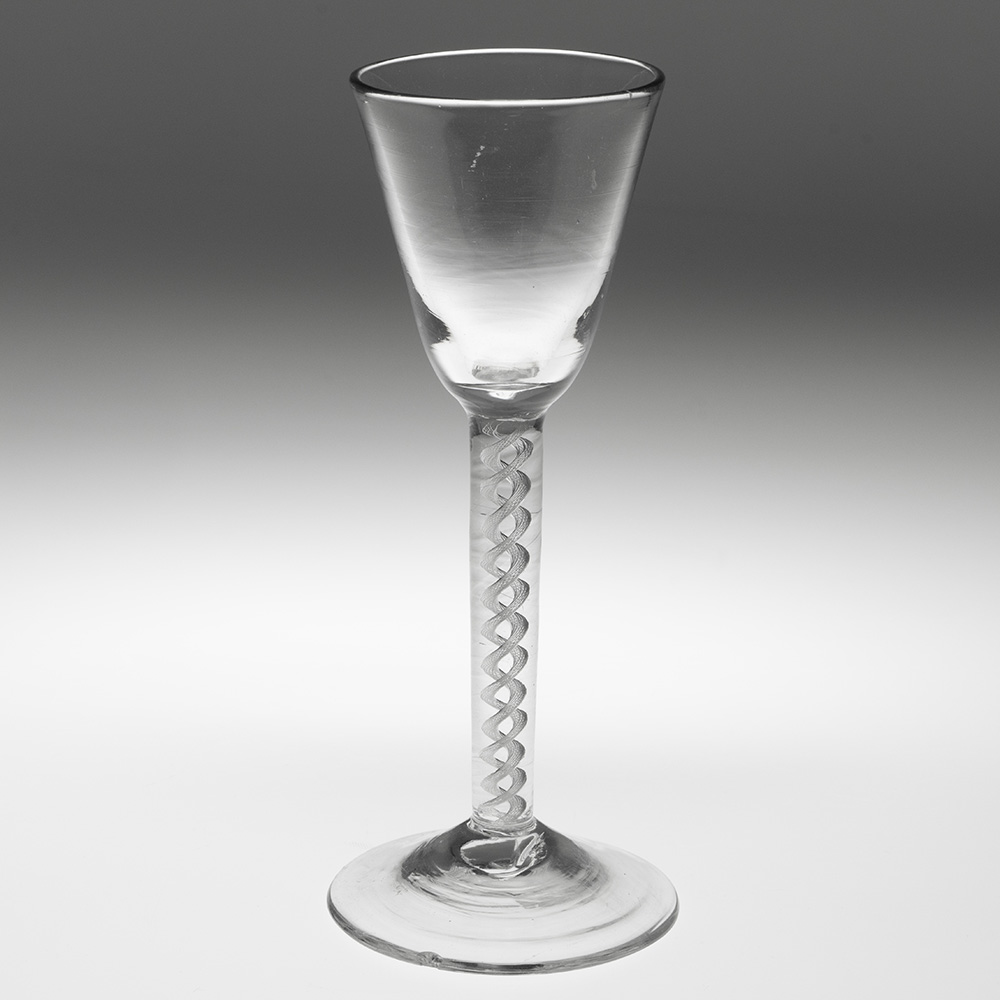 Georgian Wine Glass with Air Twist Stem c1750