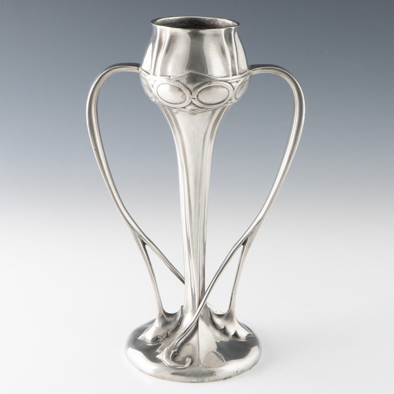 Liberty Tudric Pewter Tulip Vase Designed by Archibald Knox