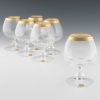 Set of Six Moser Lady Hamilton Brandy Glasses / Snifters