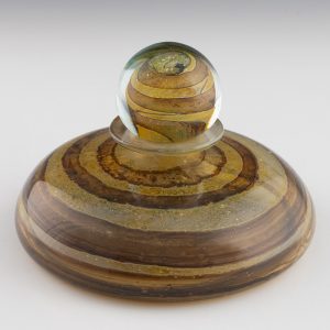 Isle of Wight Studio Glass Tortoiseshell Bottle Vase c1978