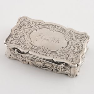 Victorian Silver Snuff Box Birmingham 1857
