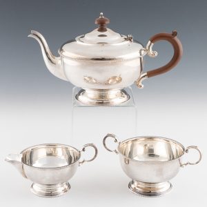 Three Piece Silver Tea Set Birmingham 1930