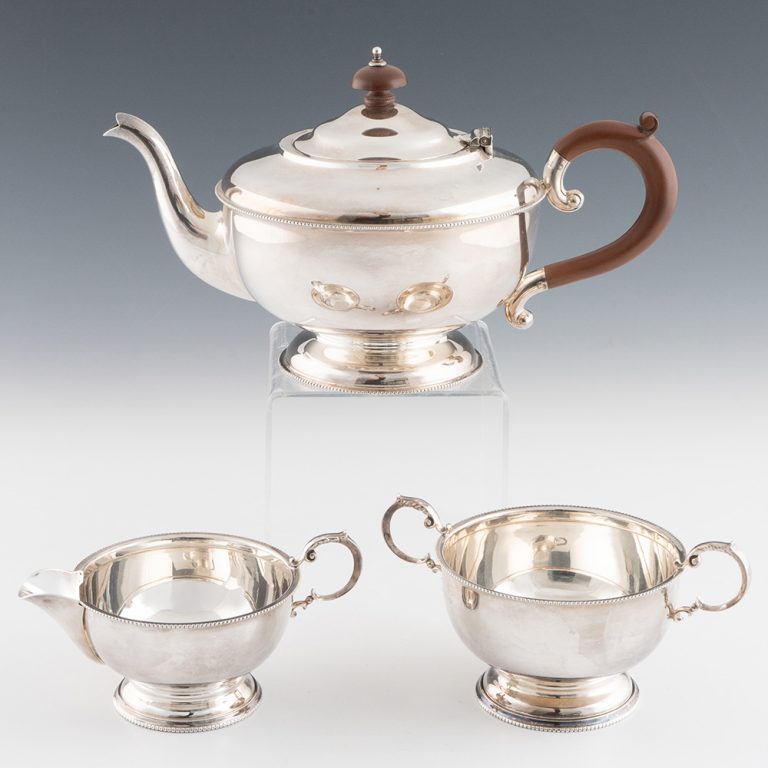 Three Piece Silver Tea Set Birmingham 1930