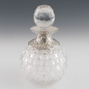 Victorian Silver and Cut Glass Scent Bottle