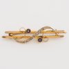9ct Gold Brooch with Amethyst and Seed Pearls