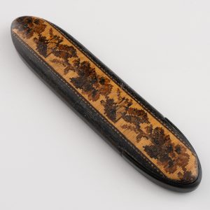Tunbridge Ware and Papier Mache Spectacle Case c1870