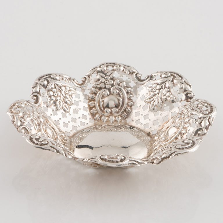Victorian Silver Bowl - Pierced and Repousse Chester 1897