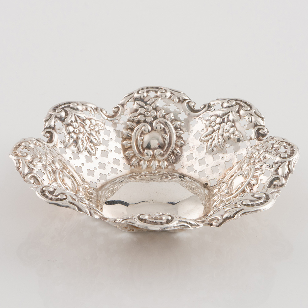Victorian Silver Bowl - Pierced and Repousse Chester 1897
