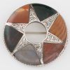Scottish Silver Specimen Agate Circular Brooch c1860 Scottish Silver Specimen Agate Circular Brooch c1860