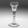 Pan Top Facet Cut Stem Georgian Wine Glass c1780