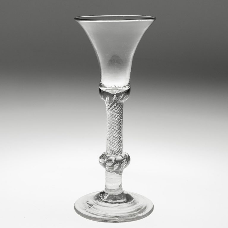 Georgian Wine Glass with Composite Stem c1750