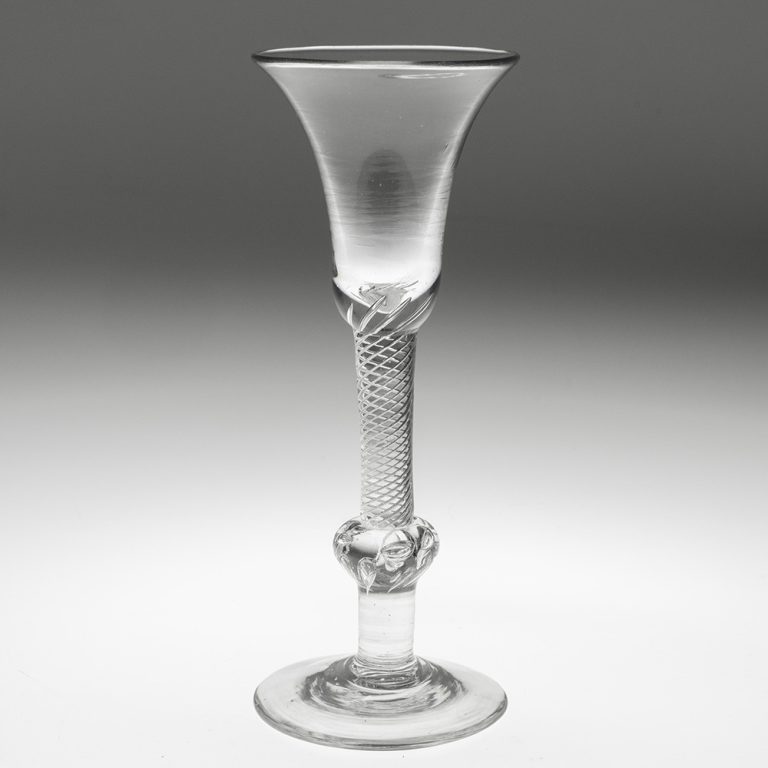 Georgian Wine Glass with Composite Stem c1750