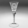 Georgian Wine Glass with Jacobite Engraving c1750