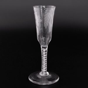 Georgian Ale Glass with Opaque Twist Stem c1760