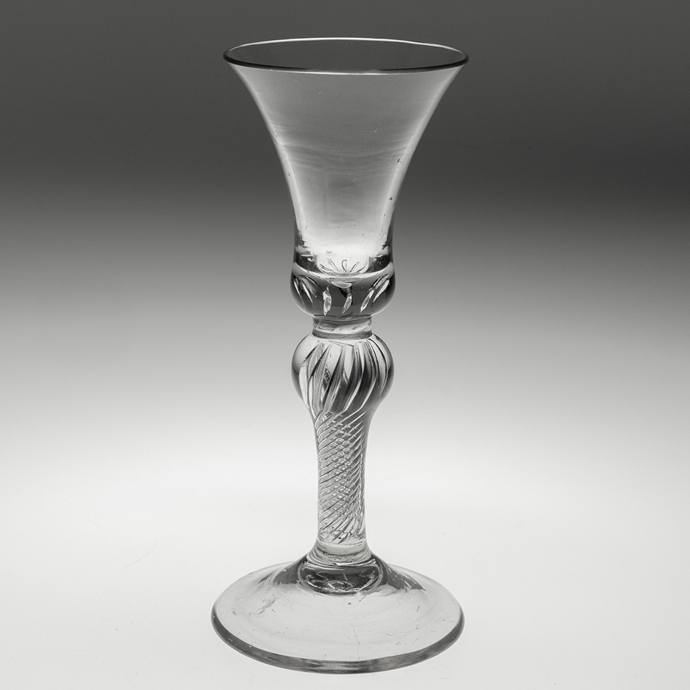 Georgian Wine Glass with Air Twist Stem c1750