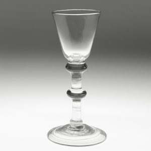 Georgian Wine Glass with Balustroid Stem c1740