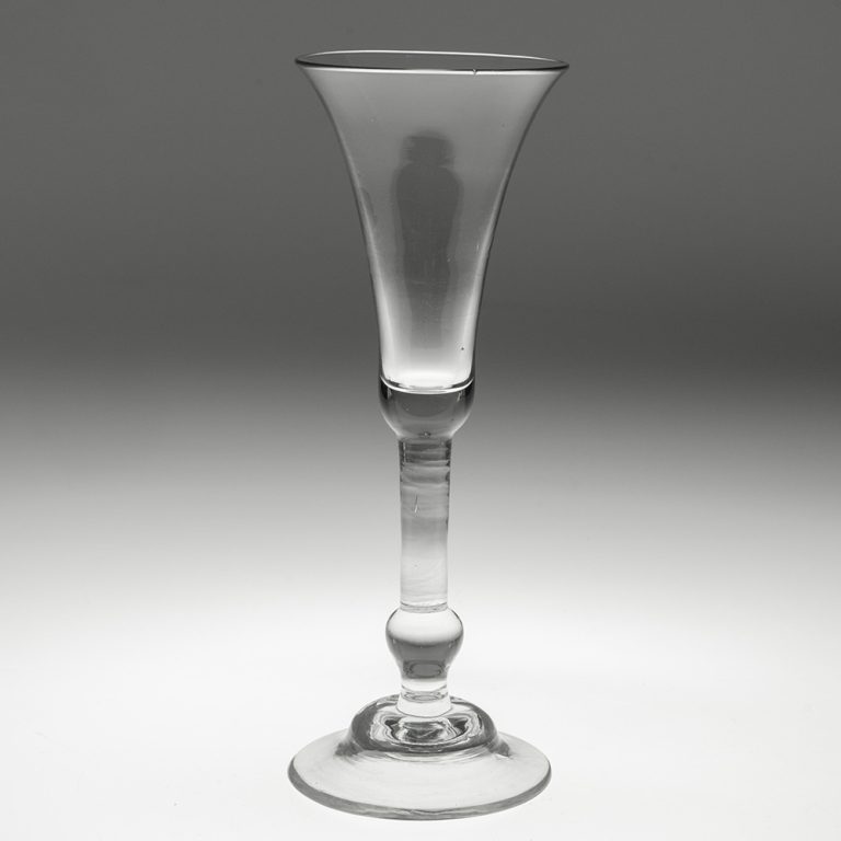 Georgian Ale Glass with Balustroid Stem c1740