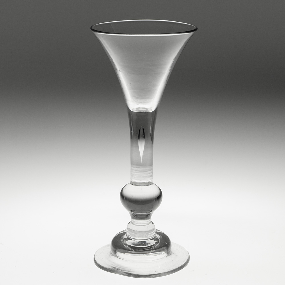 Georgian Wine Glass with Baluster Stem c1730 Georgian Wine Glass with Baluster Stem c1730