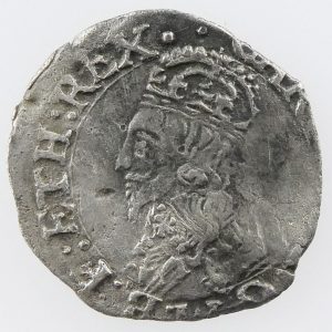 Charles I Silver Penny Pellet Initial Mark, 1625-1649