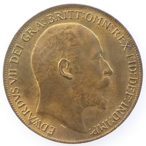 Edward VII Bronze Penny 1910 - EF / Uncirculated