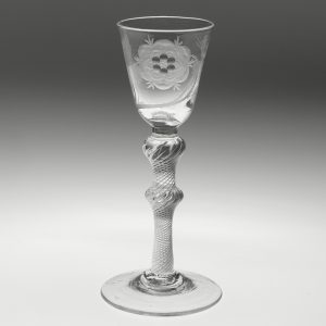 Jacobite Wine Glass with Air Twist Stem c1750