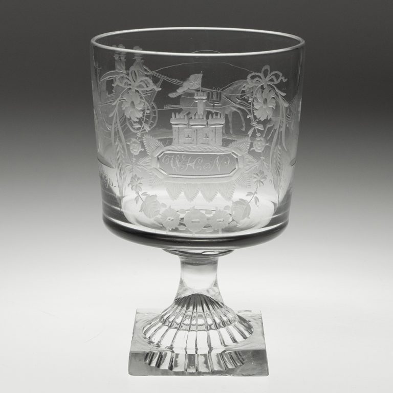Georgian Rummer Glass with Coaching Engraving c1810
