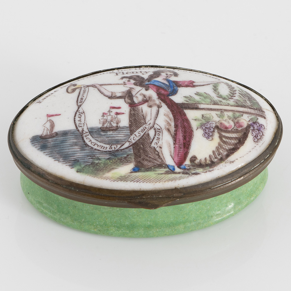 19th Century Staffordshire Patch Box - Nelson Interest 19th Century Staffordshire Patch Box - Nelson Interest