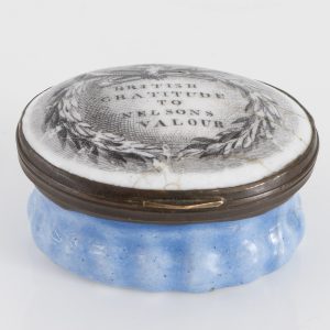 19th Century Staffordshire Patch Box Nelson Interest