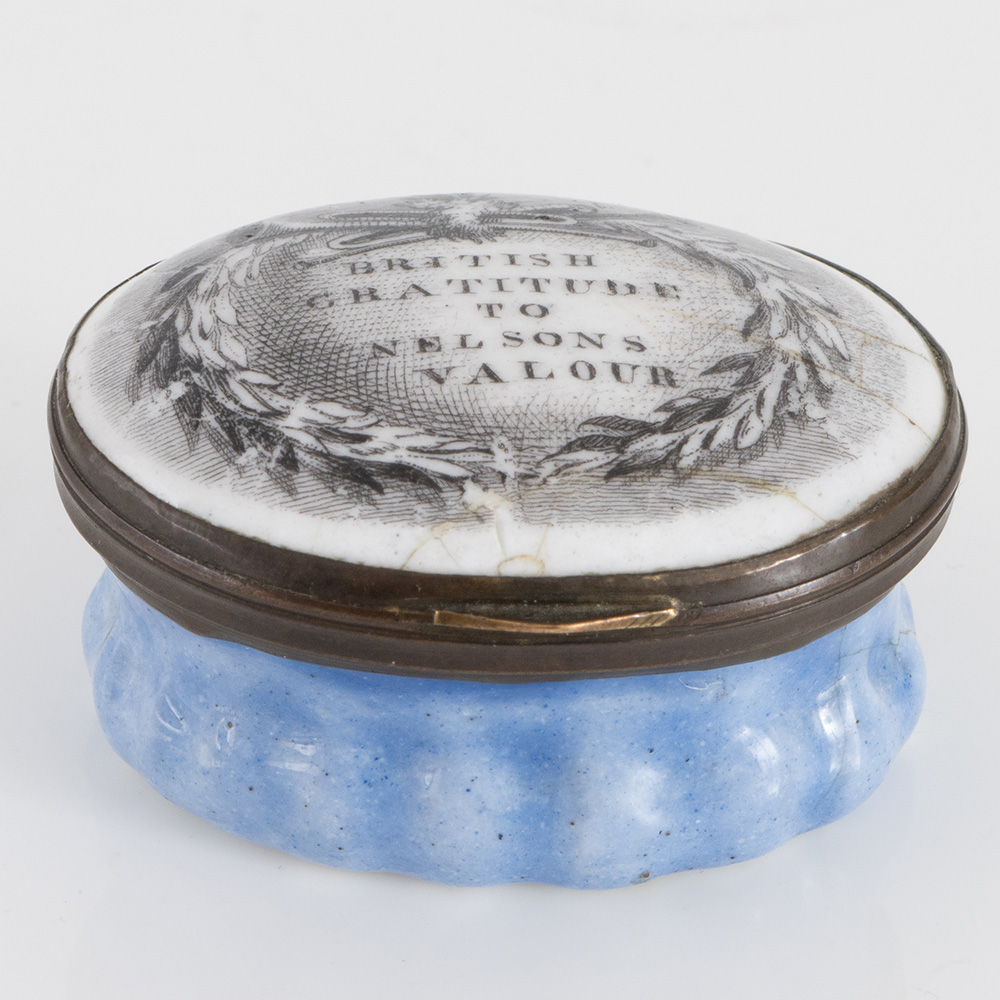 19th Century Staffordshire Patch Box Nelson Interest