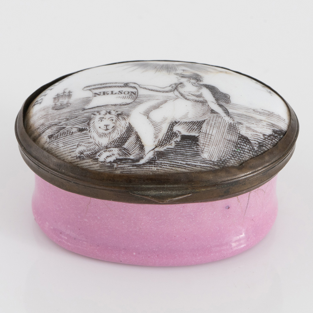 19th Century Patch Box of Nelson Interest