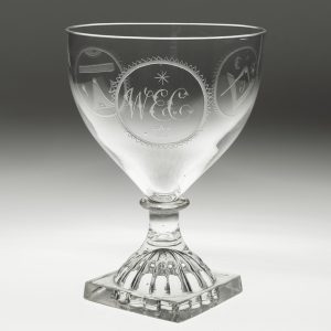 Georgian Rummer Glass with Masonic Engraving c1810