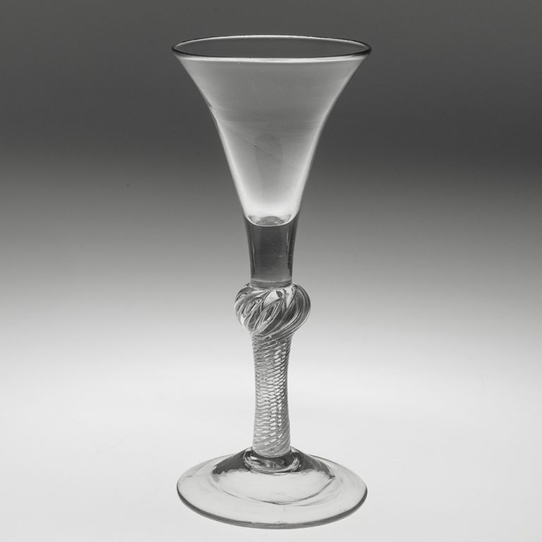 Georgian Wine Glass with Composite Stem c1750