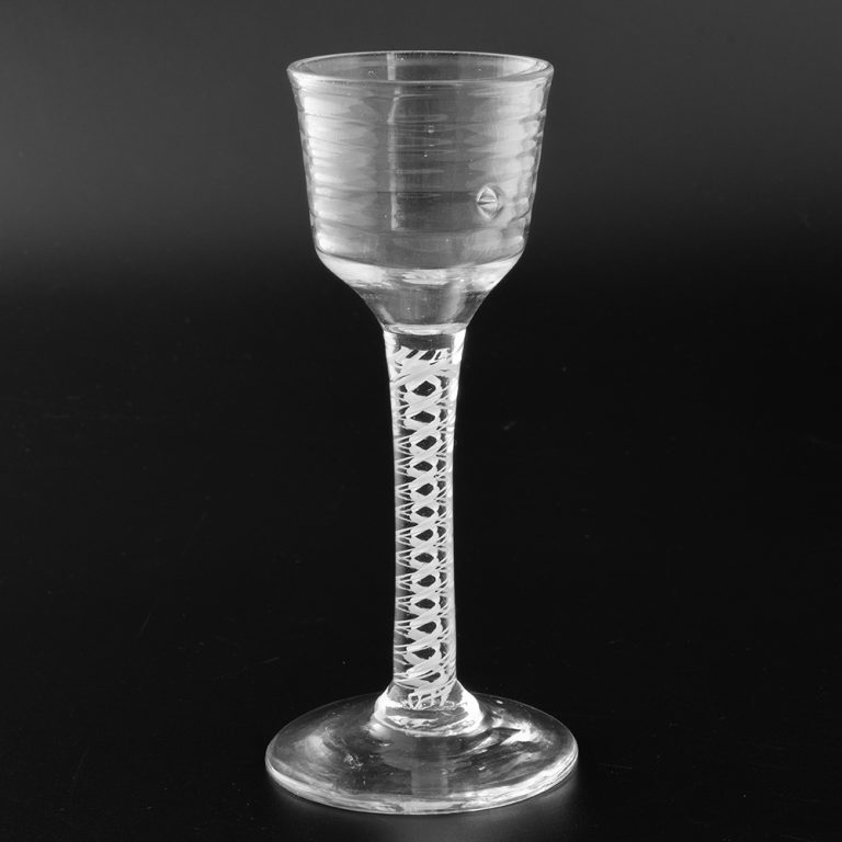 Georgian Lynn Glass with Opaque Twist Stem c1760