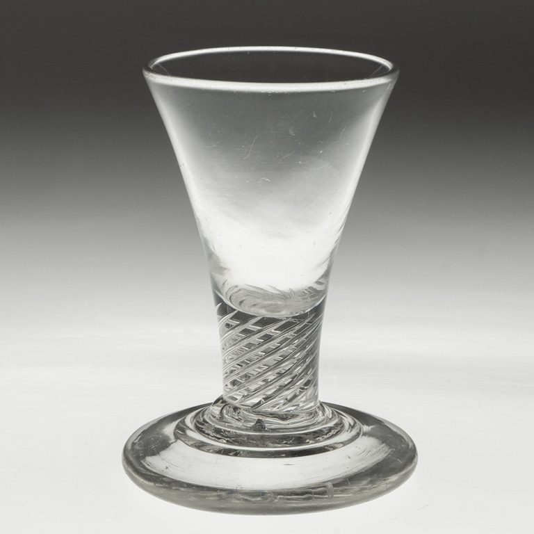Georgian Firing Glass with Air Twist Stem c1750