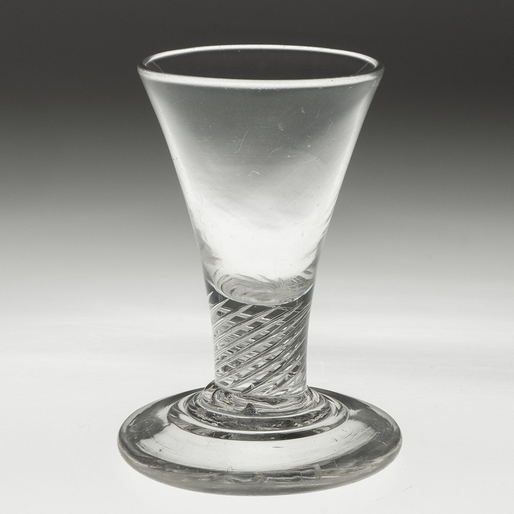 Georgian Firing Glass with Air Twist Stem c1750