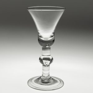Georgian Wine Glass with Baluster Stem c1725