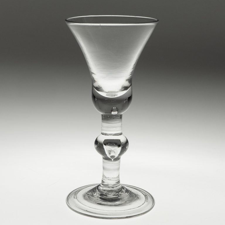 Georgian Wine Glass with Baluster Stem c1725