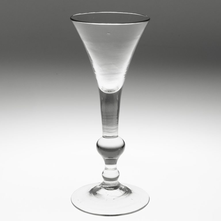 Kit-Cat Balustroid Georgian Wine Glass c1740
