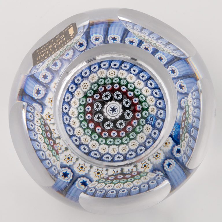 Whitefriars Paperweight - Facet Cut Millefiori 1976